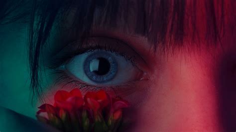 Download wallpaper 1920x1080 eye, flower, girl, closeup, face full hd ...