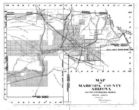 Map of Maricopa County Arizona, 1917 | Arizona Memory Project