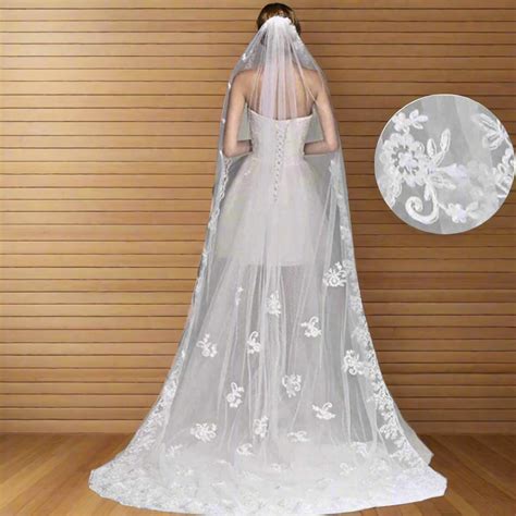 Buy Cathedral Bridal Long Veil with Front Face Layer | Gownlink – GownLink