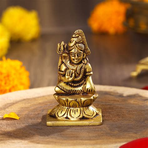 Shop Lord Shiva Brass Statue/Idol and Shivling Online - Vedansh Craft