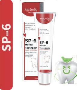 Mysmile SP 6 Ultra Brightening Toothpaste, Advanced Whitening Formula ...