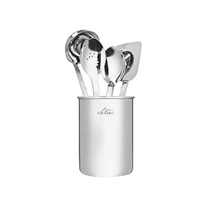 Buy All-Clad TSET1 Stainless Steel Kitchen Tool Set Caddy Included, 6 ...