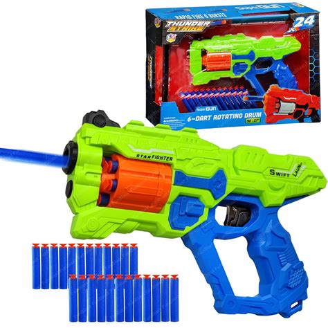 FunBlast Thunder Strike Gun Toy - High Speed Manual Soft Bullet Guns ...