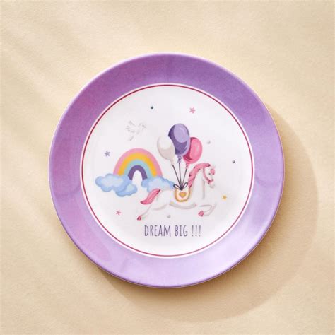 Buy Slate Kids Melamine Printed Side Plate - 18cm from Home Centre at ...