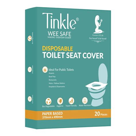 Tinkle Wee Safe Disposable Toilet Seat Covers | 20 Sheets | Water-Proof ...