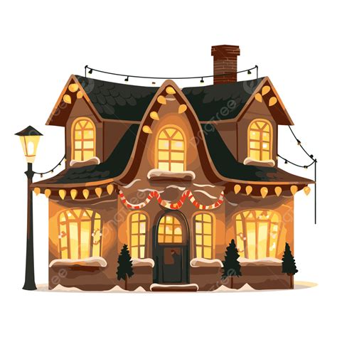 Christmas Lights On House Clipart