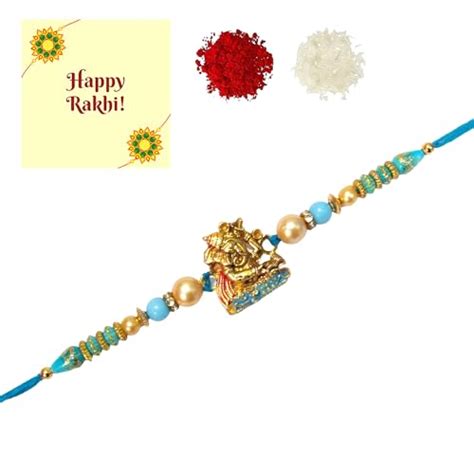 Set of 6 Lord Ganesha Religious Rakhis | DMS Retail