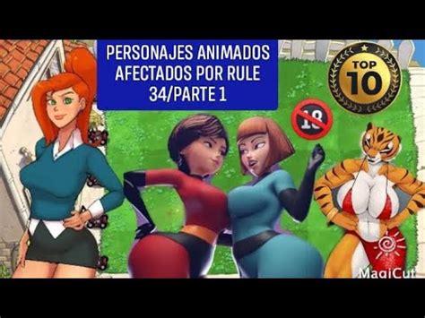 Top 10: Personajes Animados Afectados Por La Rule 34/Parte 1 - YouTube