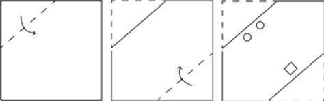 A square sheet of paper is folded along the dotted
