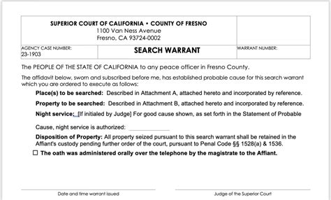 Understanding Search Warrants: About the search warrant document