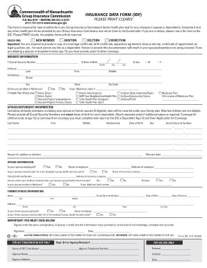 Insurance Data Form - Blank Fillable Template | Fill Out, Print ...