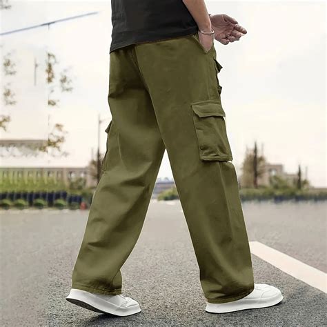Fnnxeal Cargo Pants for Men, Casual Slacks with Multi Pockets Men ...