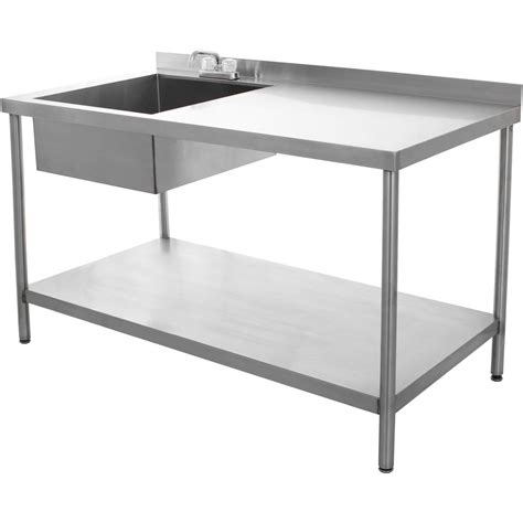BBQGuys 30 X 60-Inch Outdoor Rated Stainless Steel Utility Table With ...
