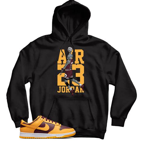 MJ Hoodie Match Nike Dunk Low Arizona State - Shirt Match Kicks