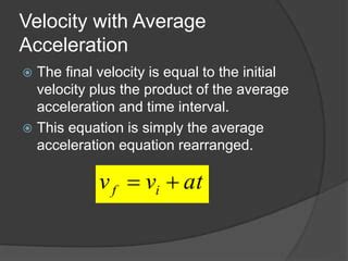 Image result for Acceleration Mean Formula Initial Final