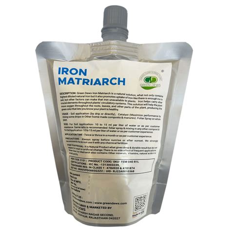 Green Dews IRON FERTILIZER FOR PLANTS ORGANIC LIQUID WATER SOLUBLE IRO