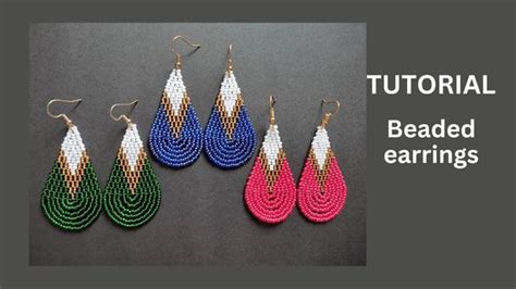 Image result for Seed Bead Earrings Tutorial