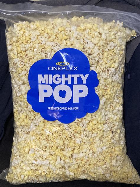 Bought a bag of Mighty Pop popcorn delivered to the house from Cineplex ...