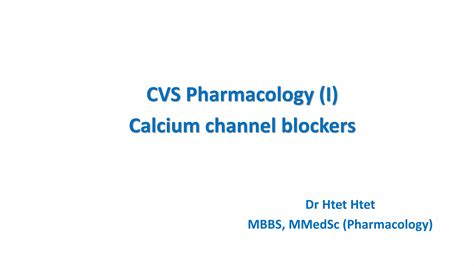 Calcium Channel Blockers | PDF