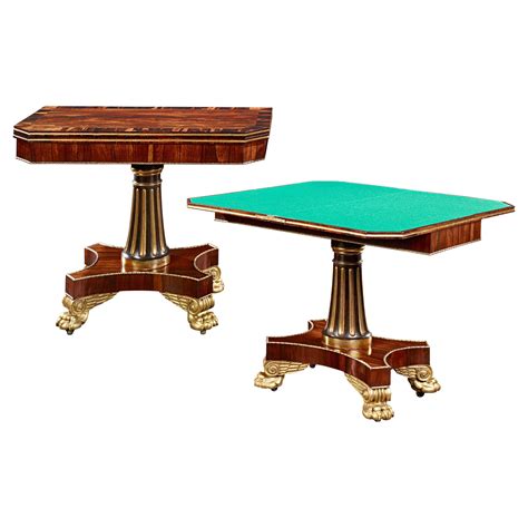 Regency Rosewood Card Tables For Sale at 1stDibs