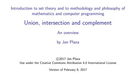 Image result for Union Intersection Complement