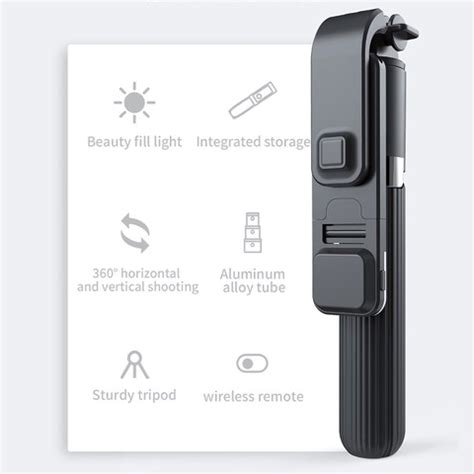 NAFA 3-in-1 Convertible Tripod with Fill Light-Rotating Phone Holder ...