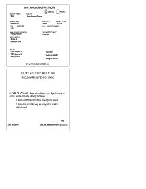 Image result for Indiana Insurance Number Example