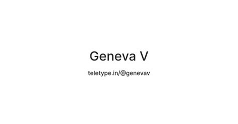 Geneva V — Teletype