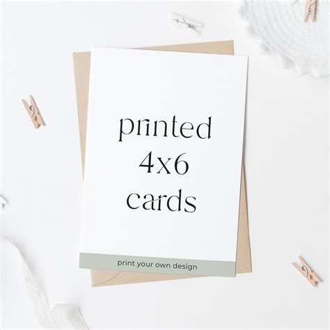 100 Printed 4x6 Postcards - Custom Cardstock Cards - Printed 4x6 Card ...