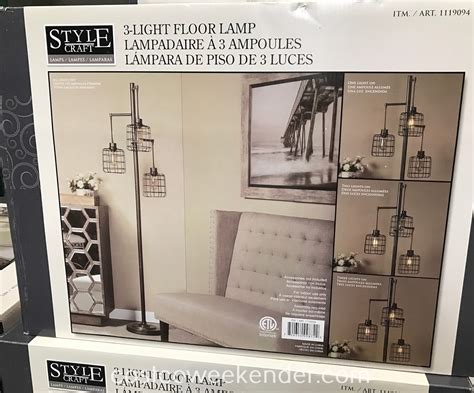 StyleCraft 3-Light Floor Lamp | Costco Weekender