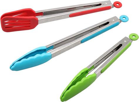 Kitchen Tongs Set of 3 - Stainless Steel Cooking India | Ubuy