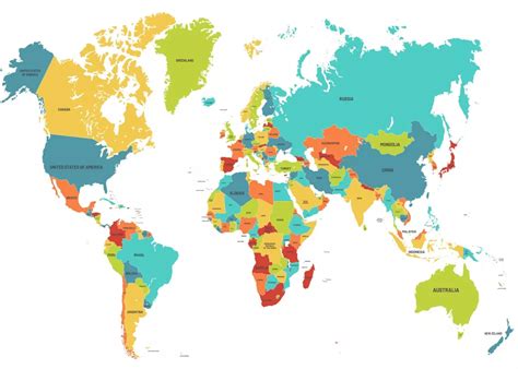 World Map A3 Print 的图像结果