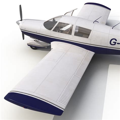 Light Aircraft Piper PA 28 Cherokee Rigged 2 3D model | 3D Molier ...
