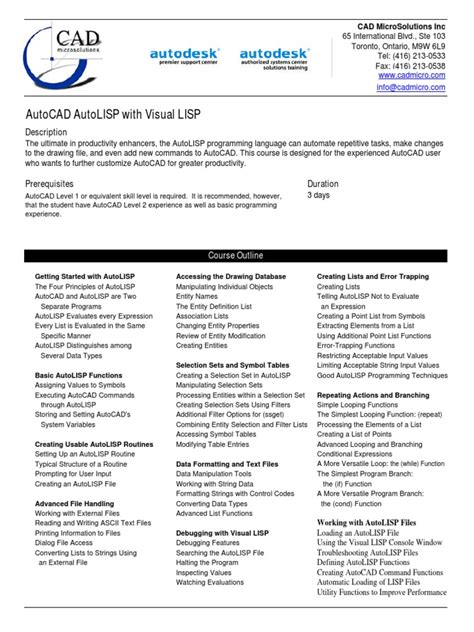 Image result for AutoCAD Lisp Programming Tutorial PDF