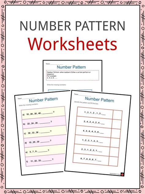 Image result for Arithmetic Pattern Worksheet
