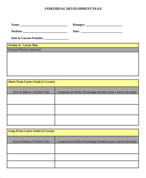 23+ Individual Development Plan Templates -Free Sample, Example Format Download
