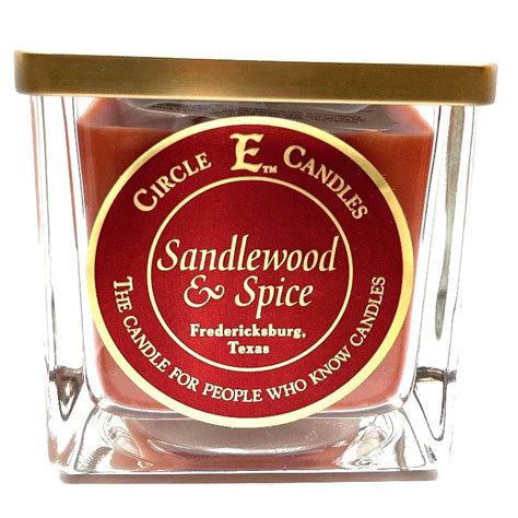 Circle E Candles, Sandlewood and Spice Scent, Small Size Jar Candle ...