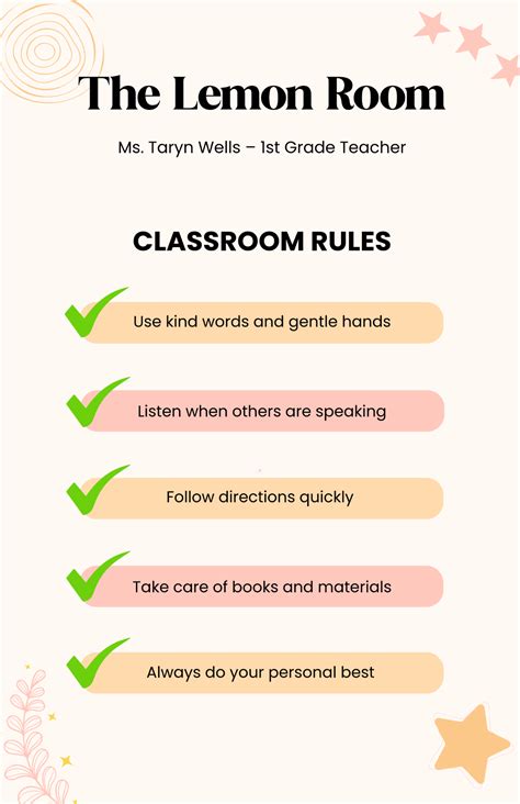Classroom Rules Poster 的图像结果