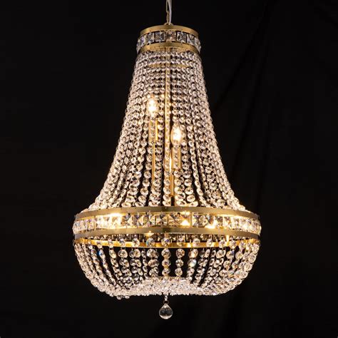 Wellmet Gold Crystal Chandelier Light, 8 Lights French Empire ...