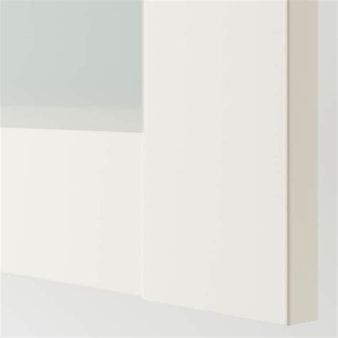 BERGSBO door with hinges, frosted glass/white, 50x229 cm (191/2x903/8 ...