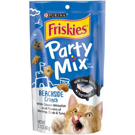 Purina Friskies Party Mix Cat Treats Beachside Crunch Cat Food 60 g ...