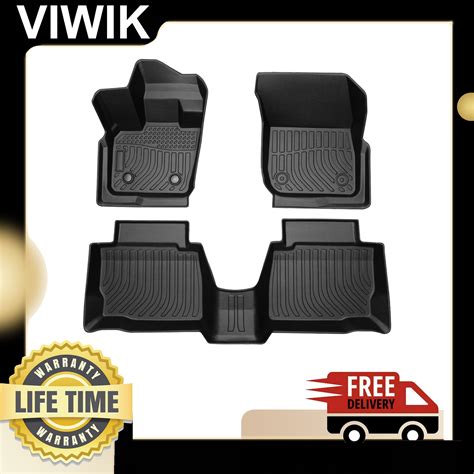 3pcs Floor Mats Liners for 2017-2020 Ford Fusion / Lincoln MKZ Black ...