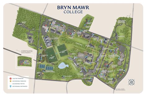 Bryn Mawr College Campus Map (2025-2023) - All Maps