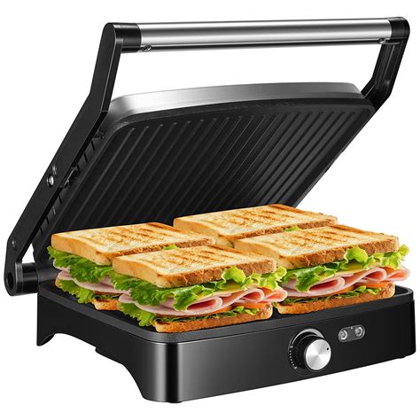 Ostba Panini Press Grill Indoor Sandwich Maker With Temperature Setting ...