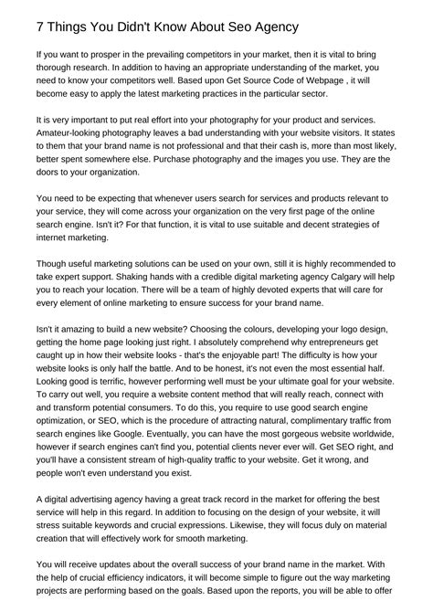 7 Things You Didnt Know About Seo Agencyjactp.pdf.pdf | DocDroid