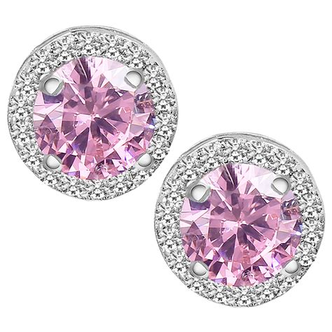 Peora Silver Plated American Diamond Studded Stud Earrings Office Work ...