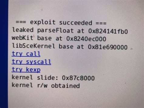 PS4 9.04 Exploit 的图像结果
