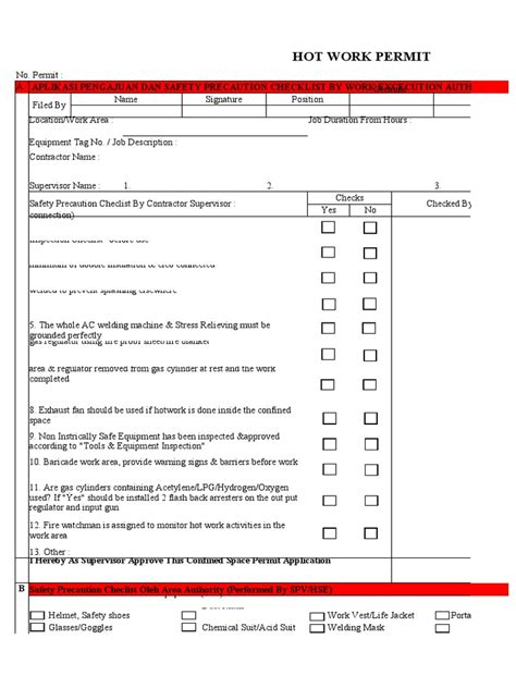 Image result for Hot Work Program Examples