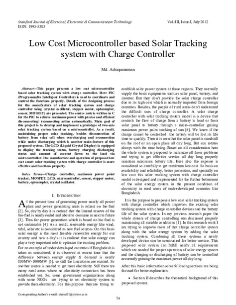 Image result for Microcontroller Based Solar Tracking System