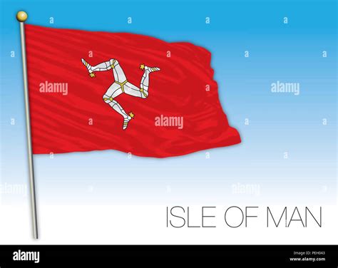 Isle of Man flag, United Kingdom, vector illustration Stock Vector ...